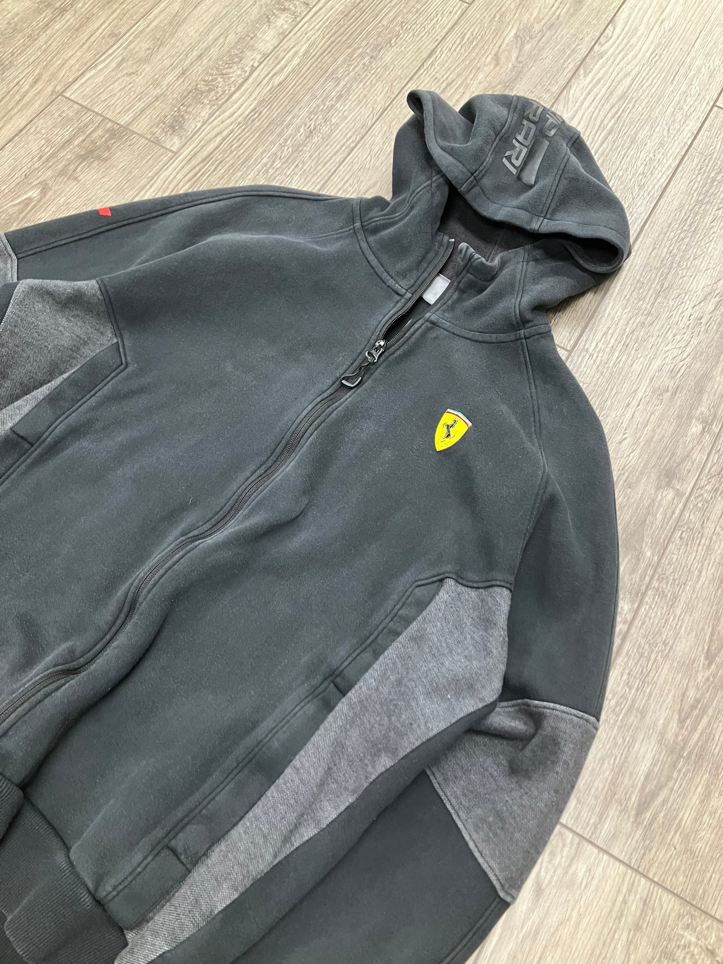 L-Puma Ferrari Black Zip Up Hoodie