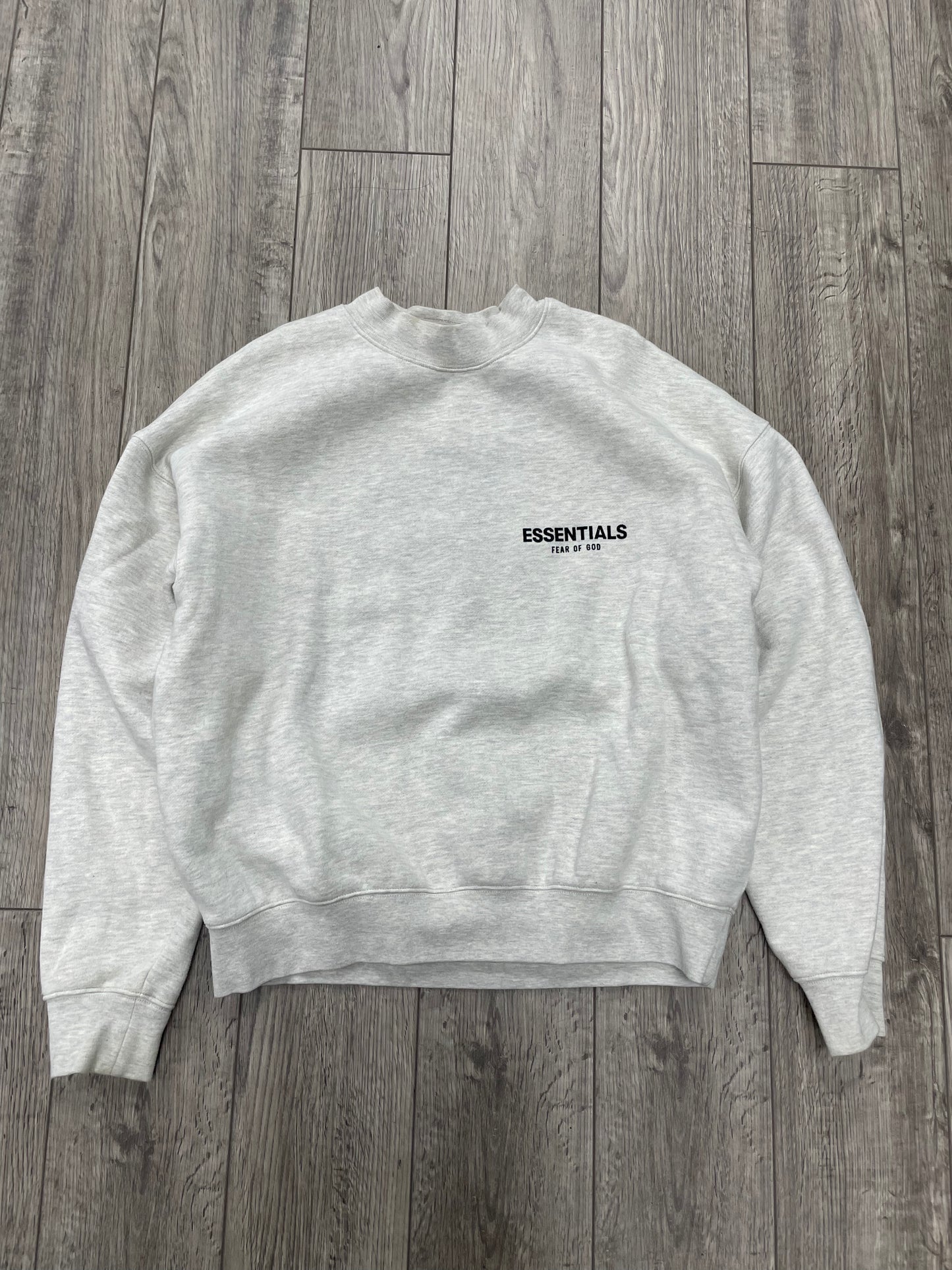 S-Fear Of God Essentials Light Grey Sweatshirt
