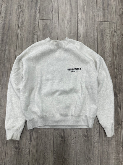 S-Fear Of God Essentials Light Grey Sweatshirt