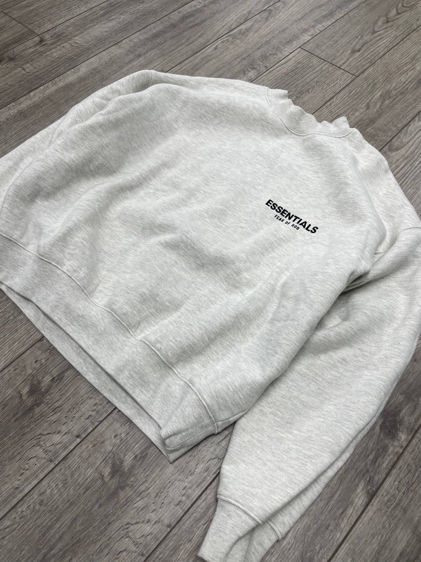S-Fear Of God Essentials Light Grey Sweatshirt