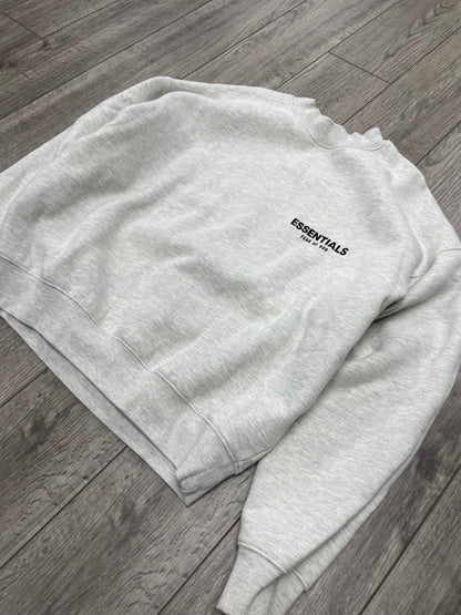 S-Fear Of God Essentials Light Grey Sweatshirt