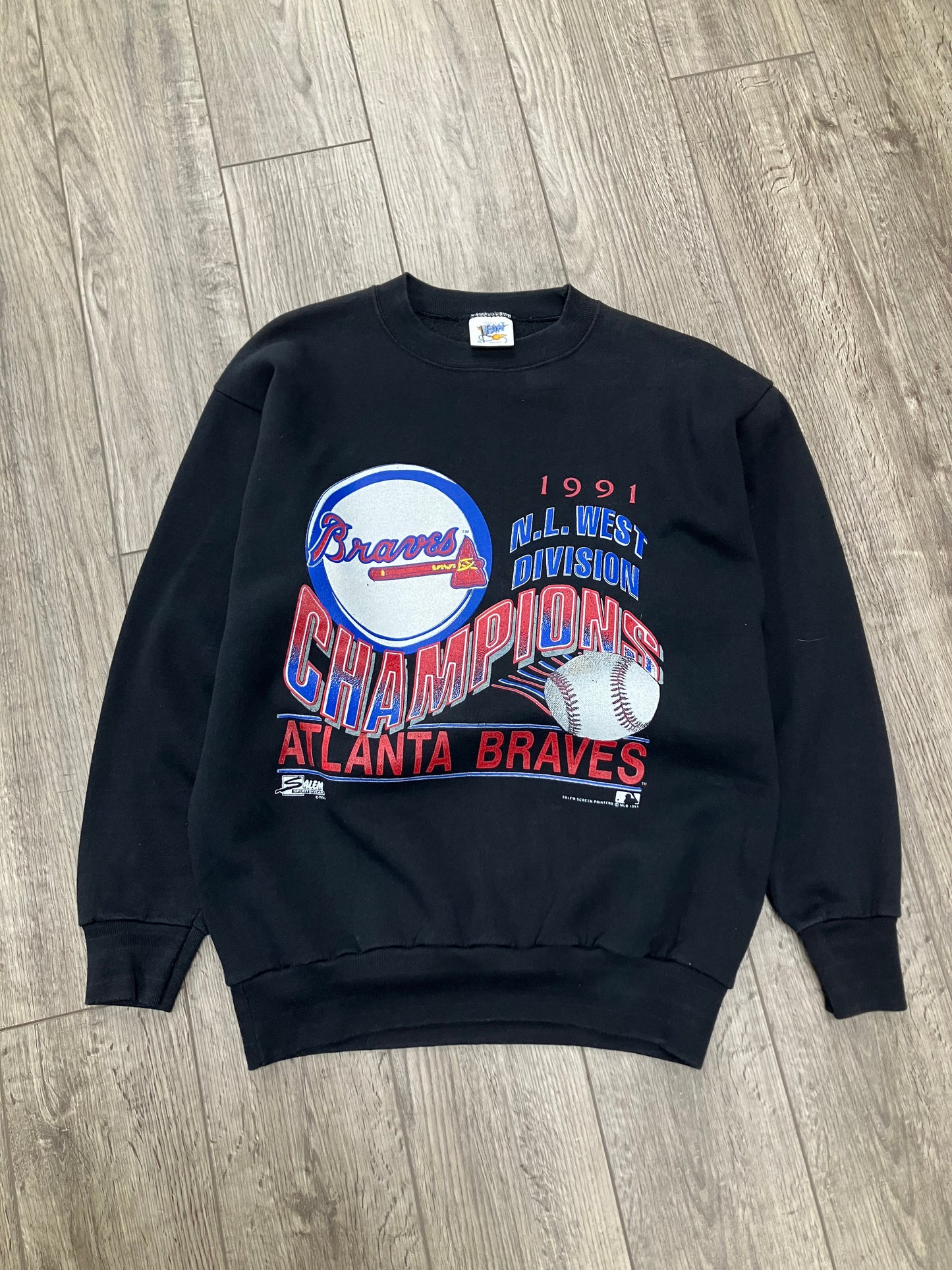 XL-Atlanta Braves 1991 Champions Crewneck