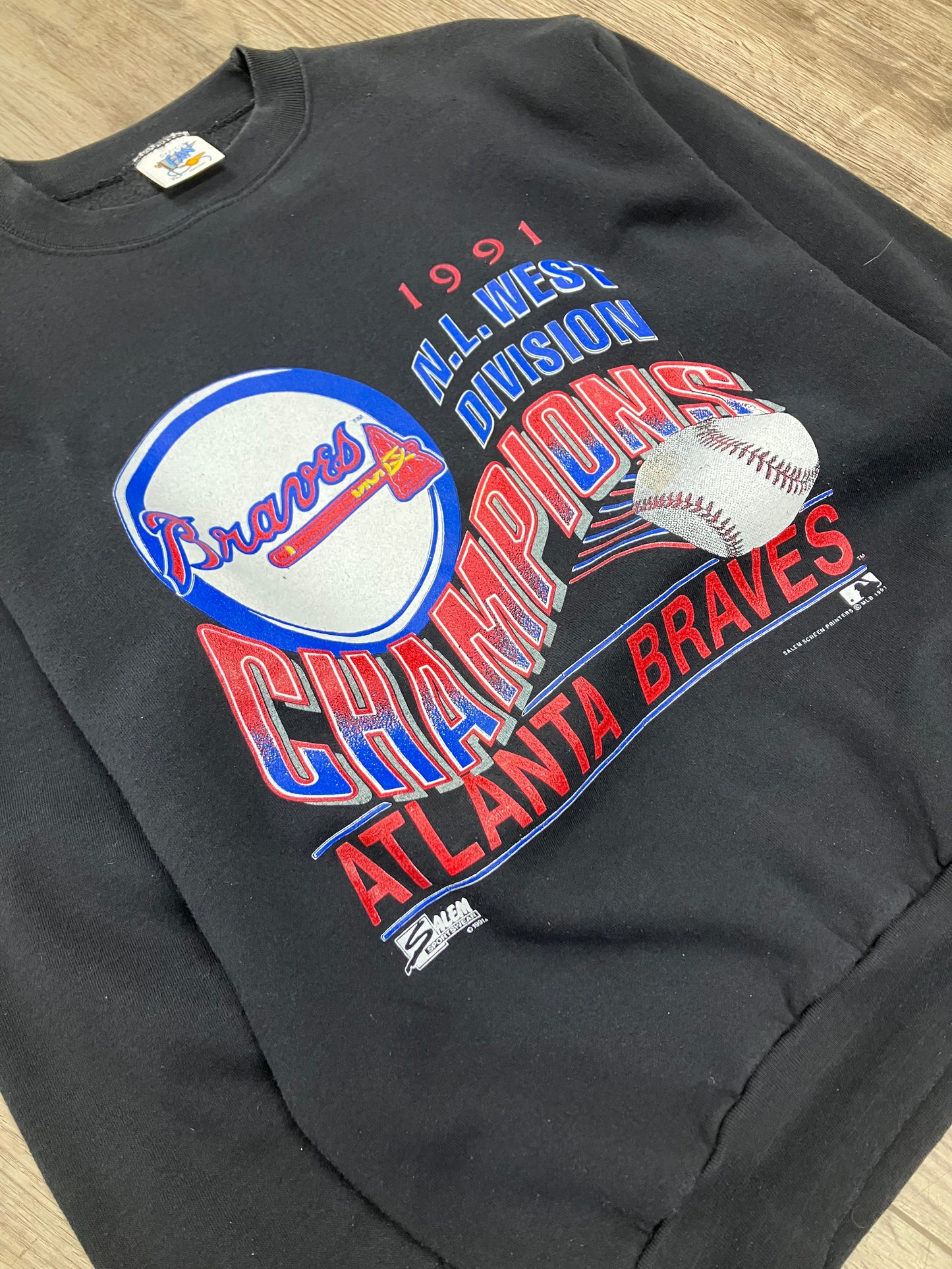 XL-Atlanta Braves 1991 Champions Crewneck