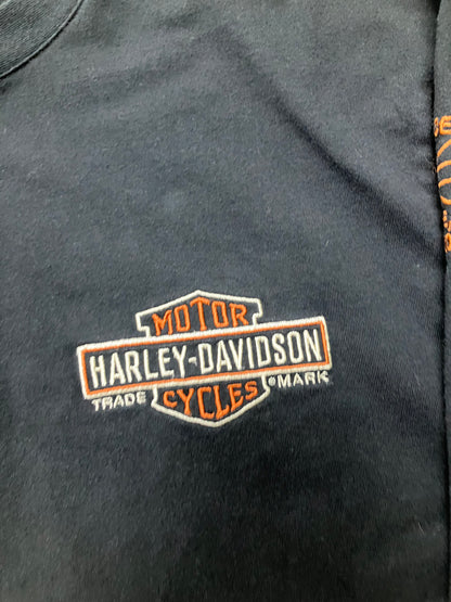 Harley Davidson Henley Long Sleeve Tee Size L