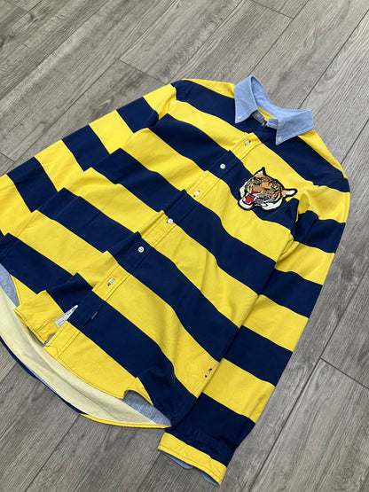 M- Polo Ralph Lauren Yale  Tiger Striped Long Sleeve