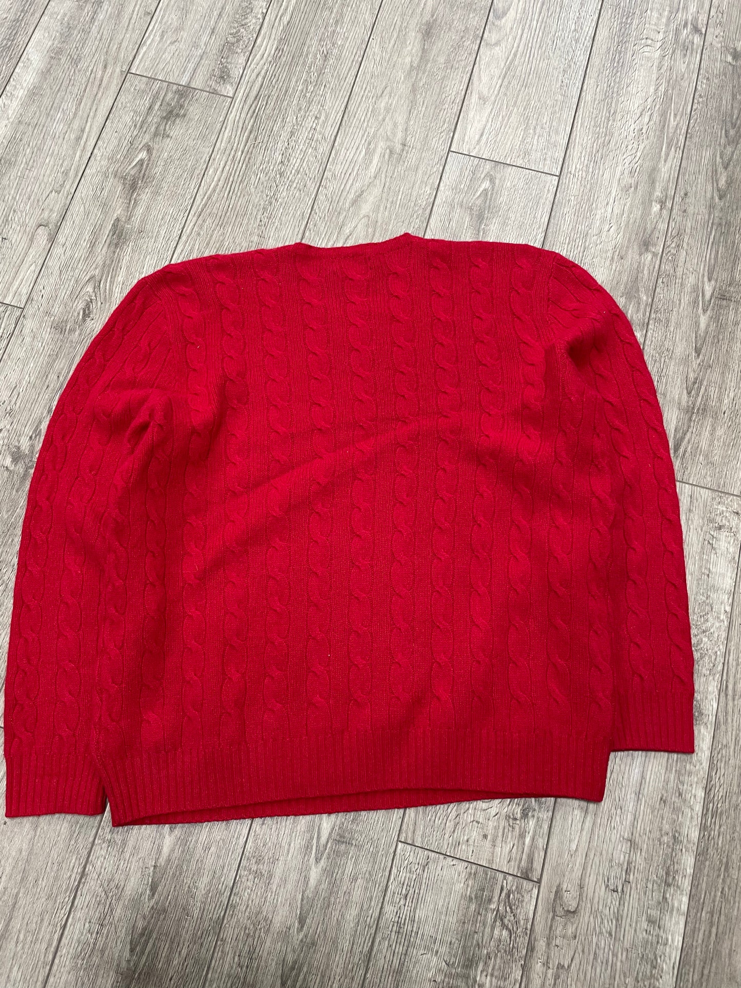XL-Polo Ralph Lauren Cable-Knit Red Sweater