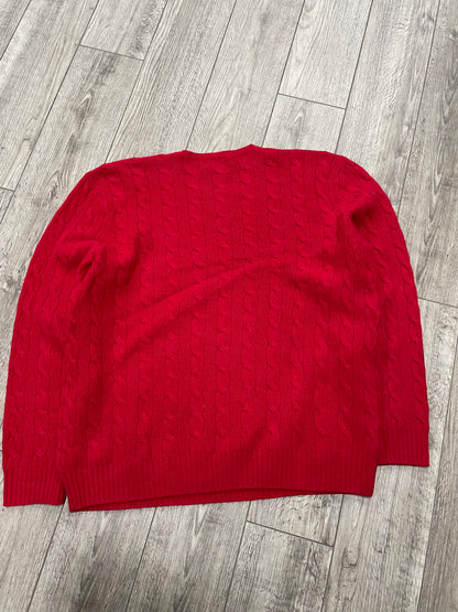 XL-Polo Ralph Lauren Cable-Knit Red Sweater