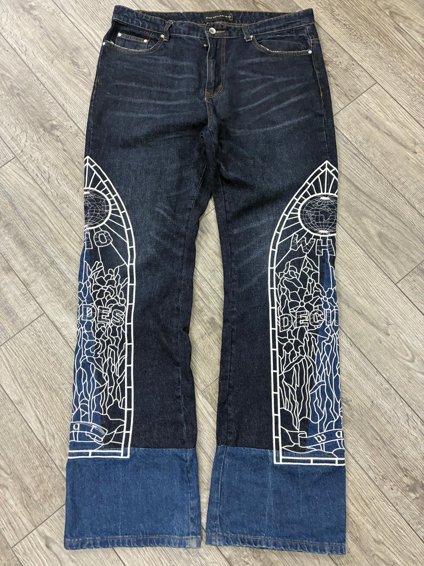 34 - Who Decides War Cowboy Indigo Denim Jeans
