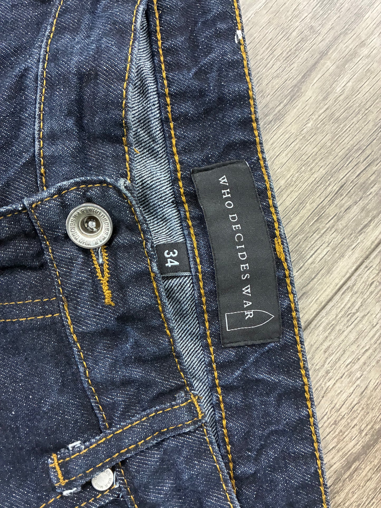 34 - Who Decides War Cowboy Indigo Denim Jeans