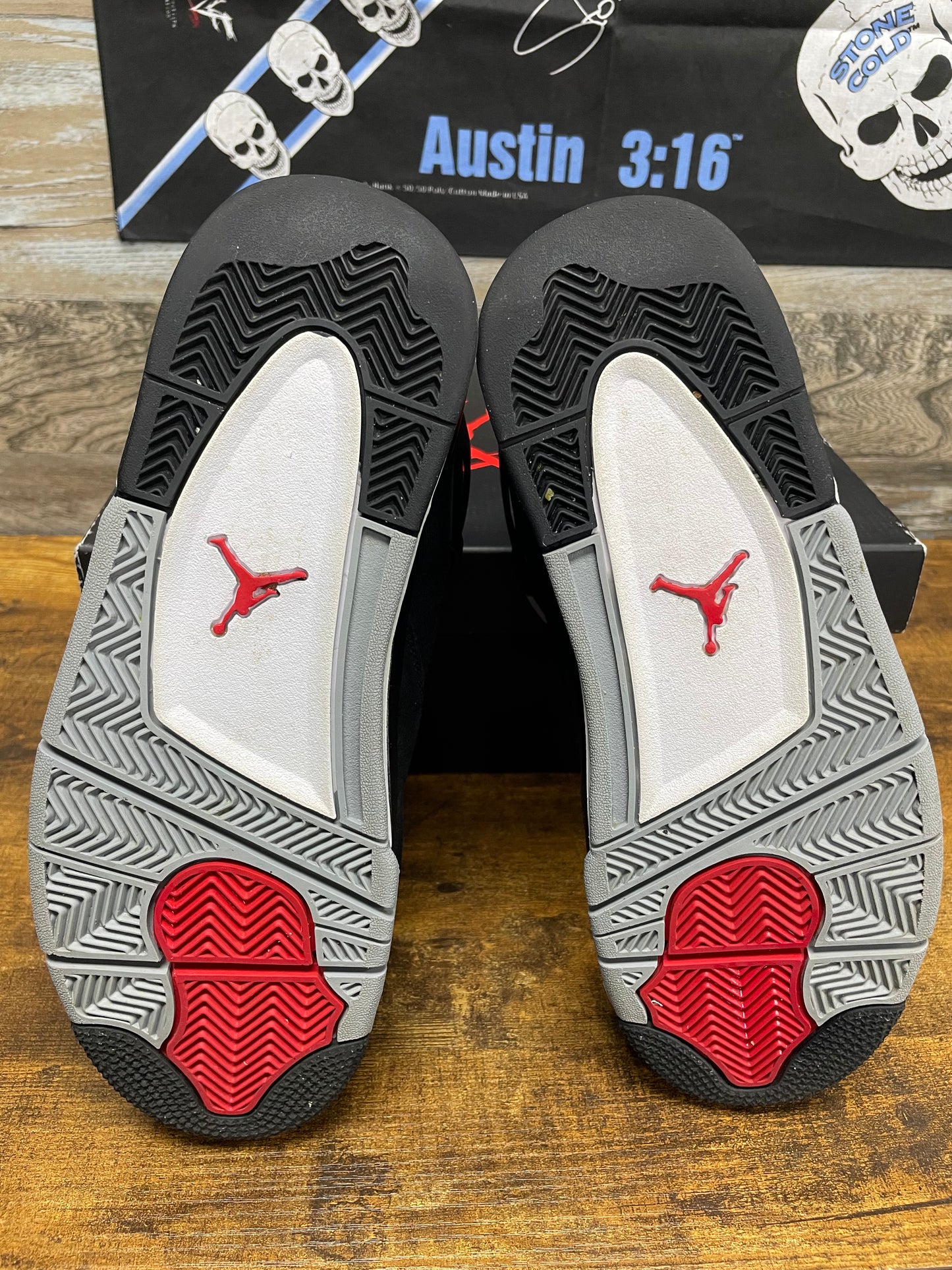 9.5-Air Jordan 4 Black Canvas