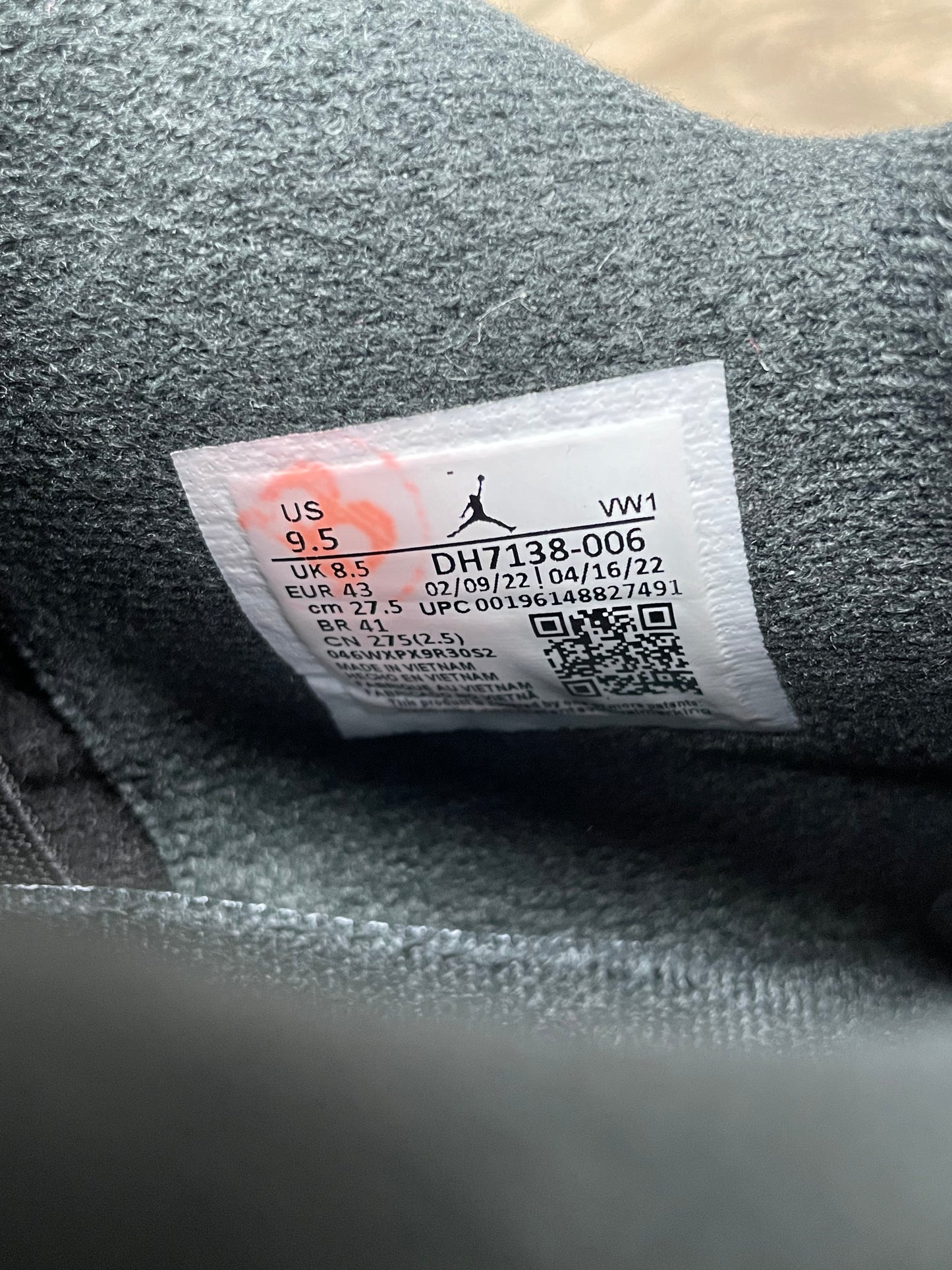 9.5-Air Jordan 4 Black Canvas