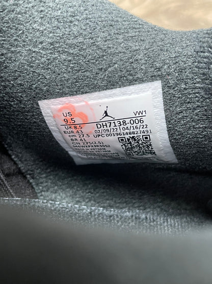 9.5-Air Jordan 4 Black Canvas