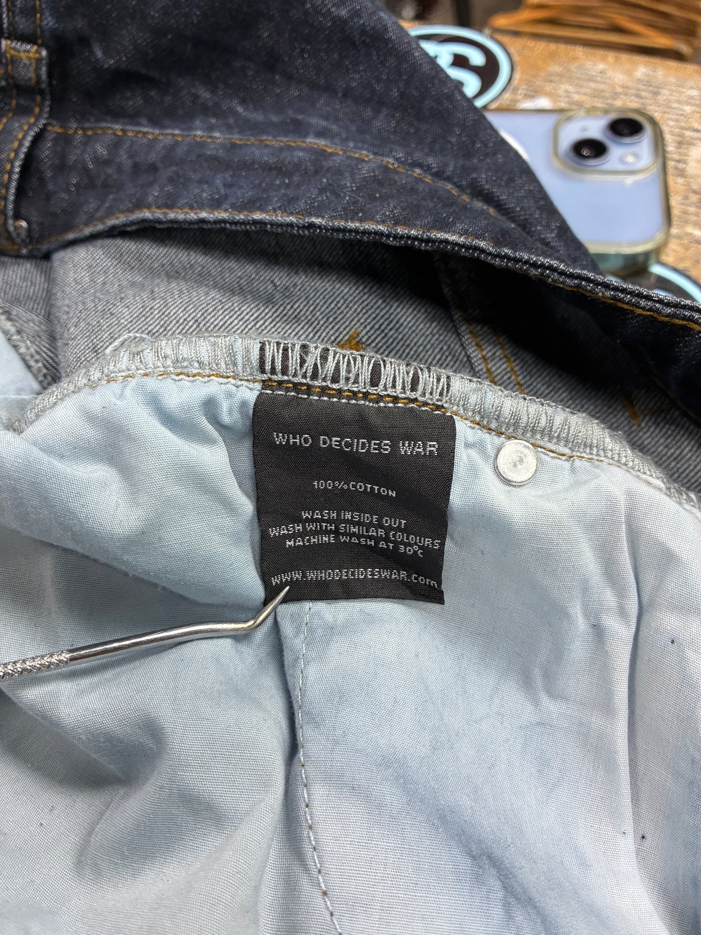 34 - Who Decides War Cowboy Indigo Denim Jeans