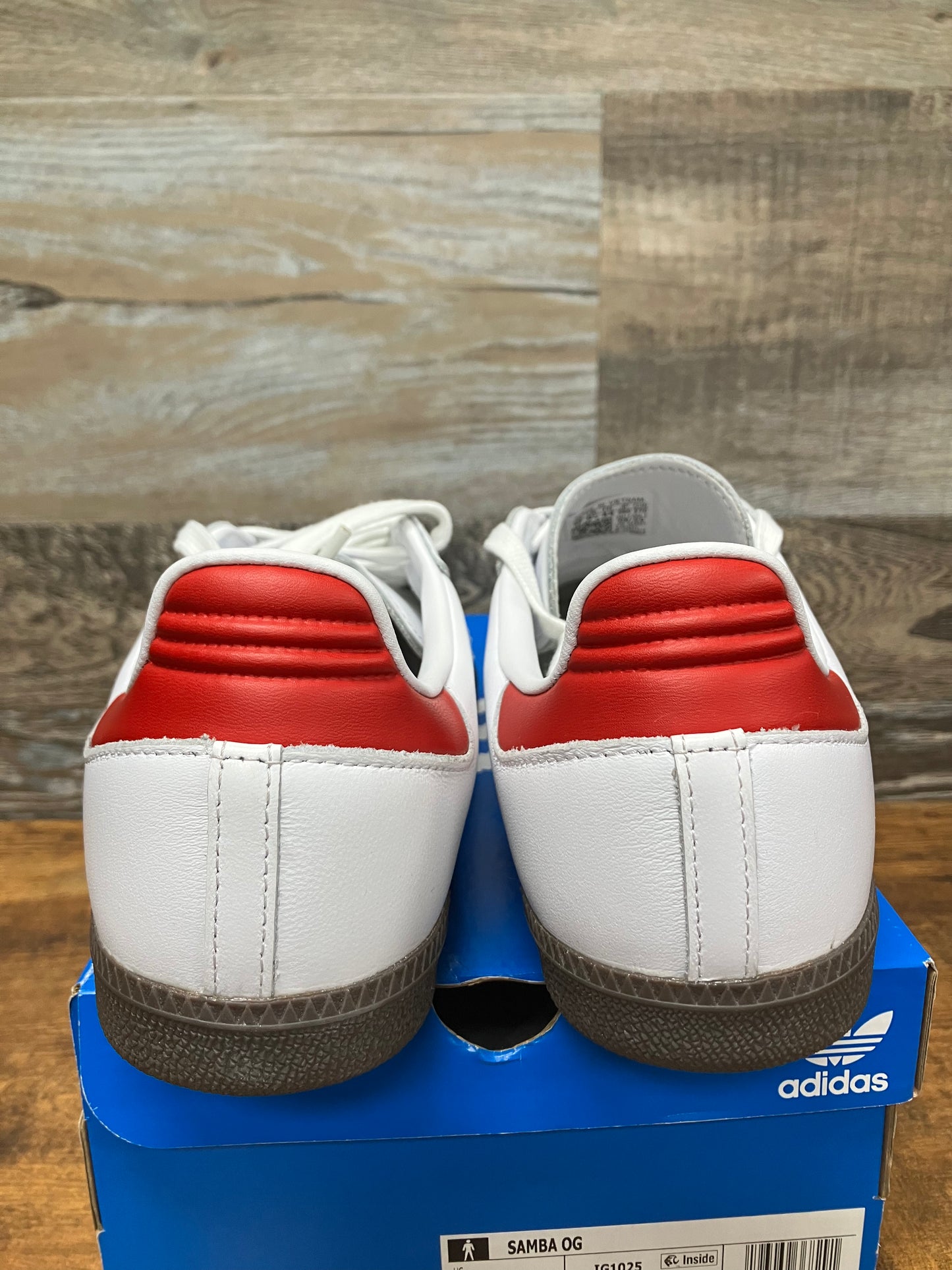 10-Adidas Samba White Scarlet