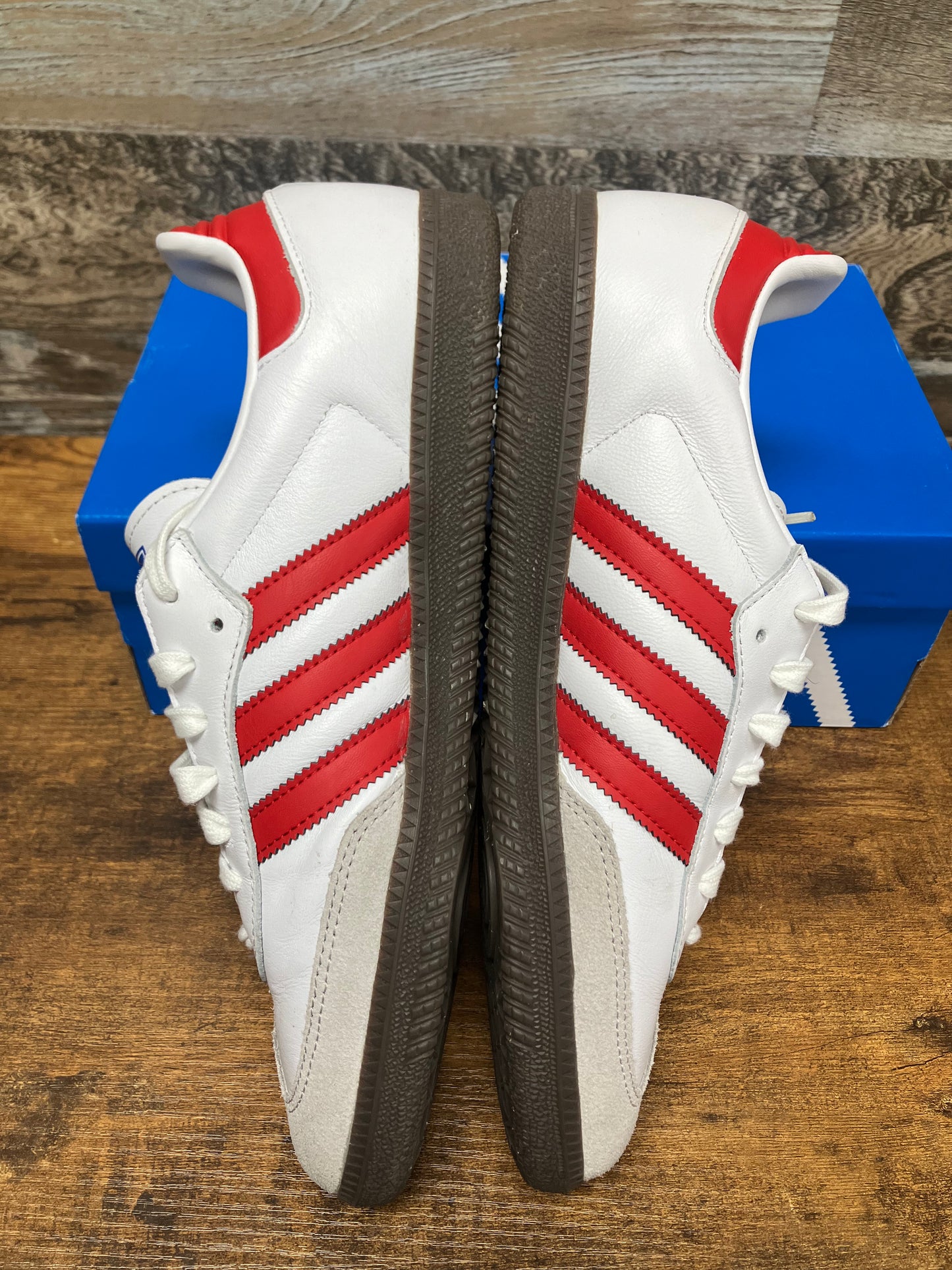 10-Adidas Samba White Scarlet