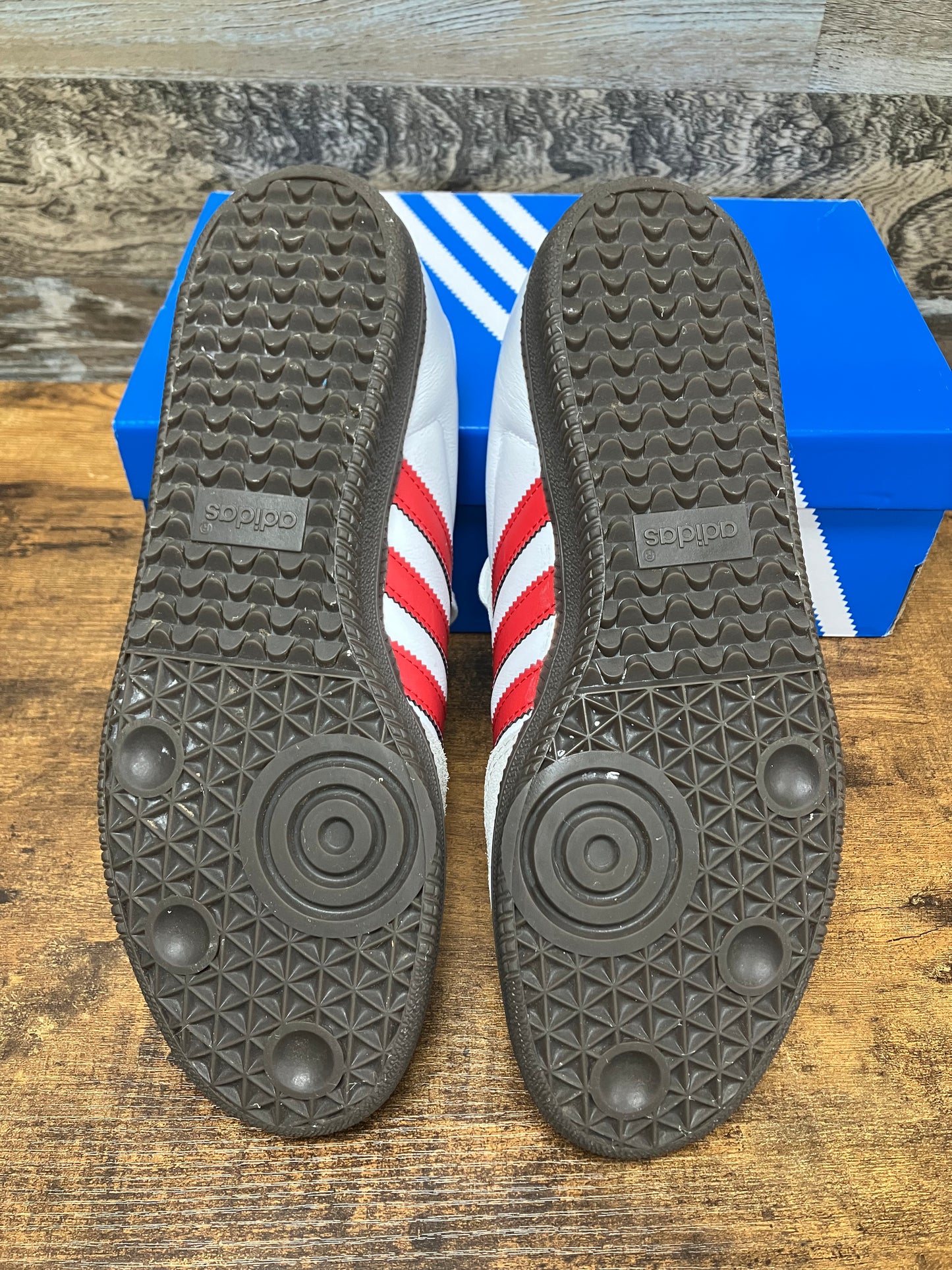 10-Adidas Samba White Scarlet