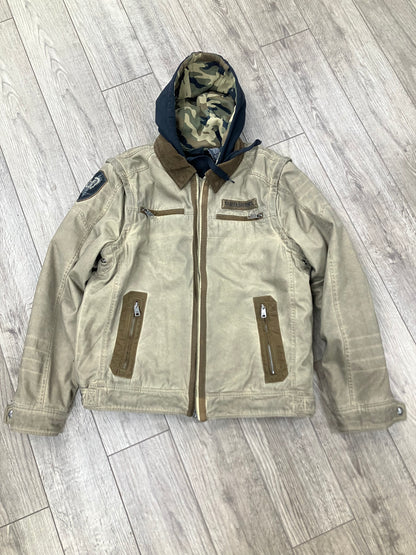 L-Harley Davidson double Layered Convertible Jacket