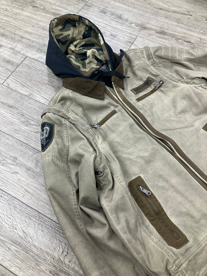 L-Harley Davidson double Layered Convertible Jacket