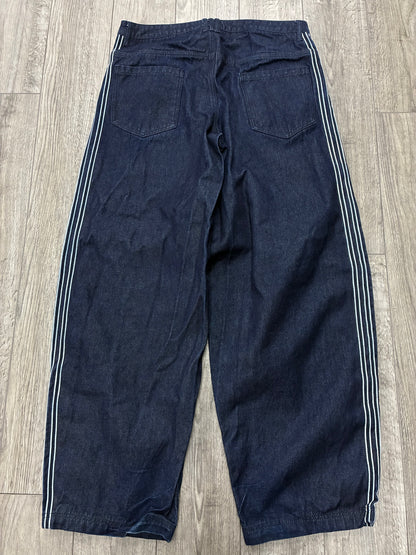 34 - Adidas Originals 3-Stripe Wide Leg Denim Jeans