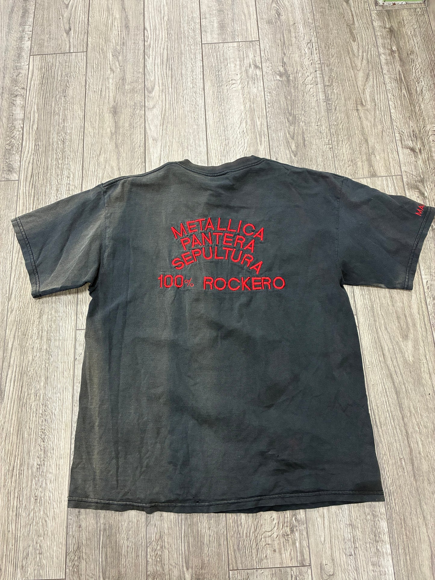 XL - Vintage 2000 Slayer Red Demon Face Faded Black T-Shirt