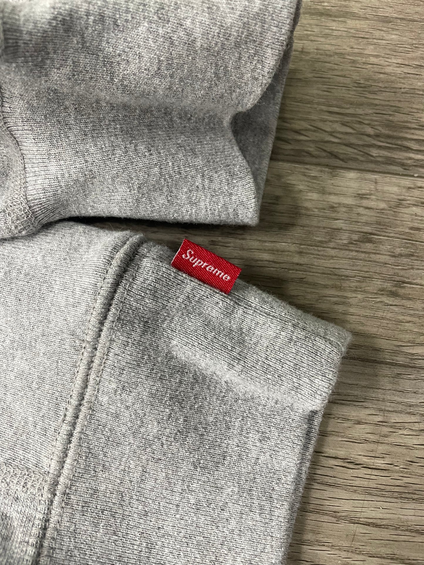 L-Supreme Box Logo Heather Grey Hoodie