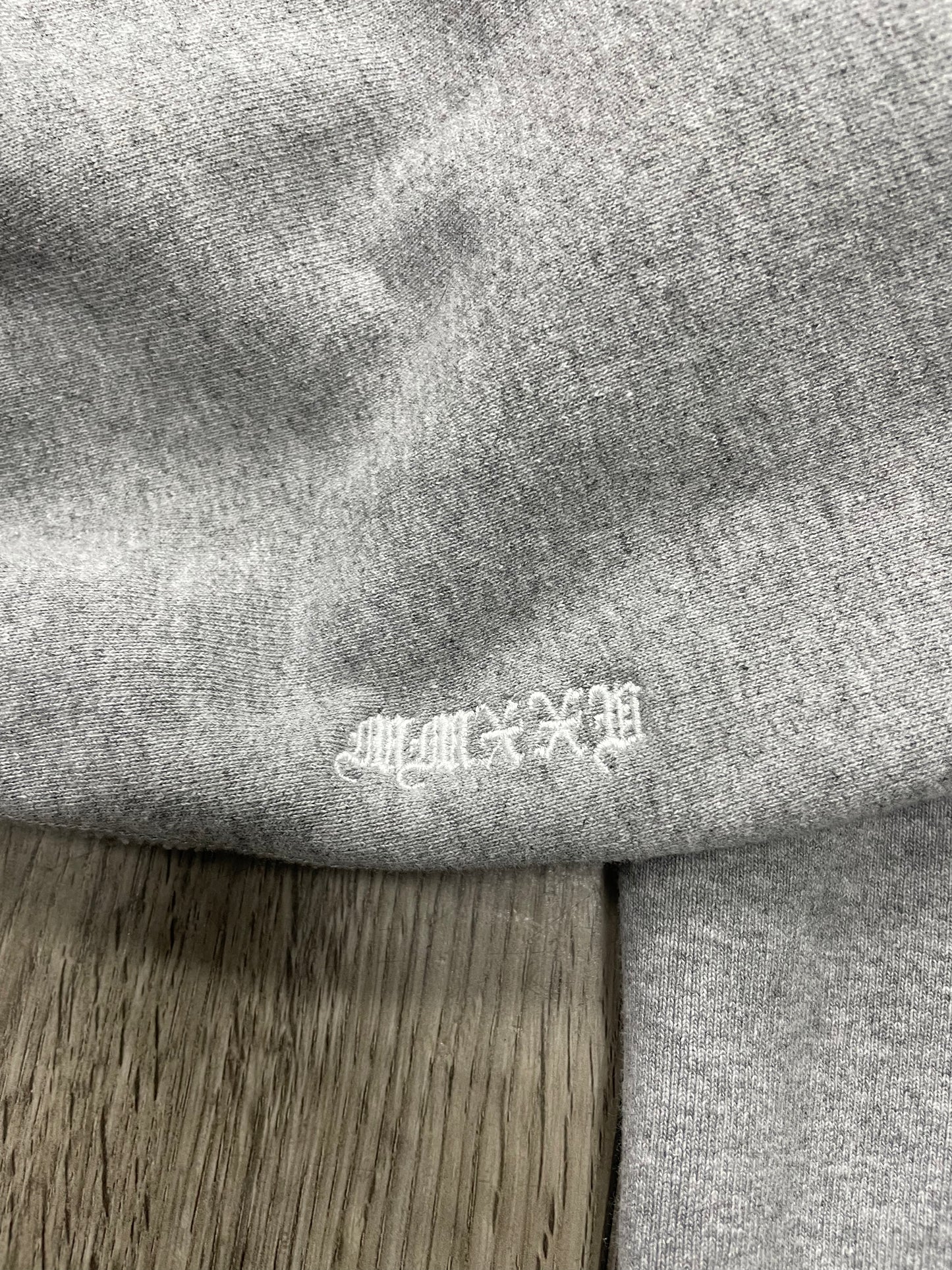 L-Supreme Box Logo Heather Grey Hoodie