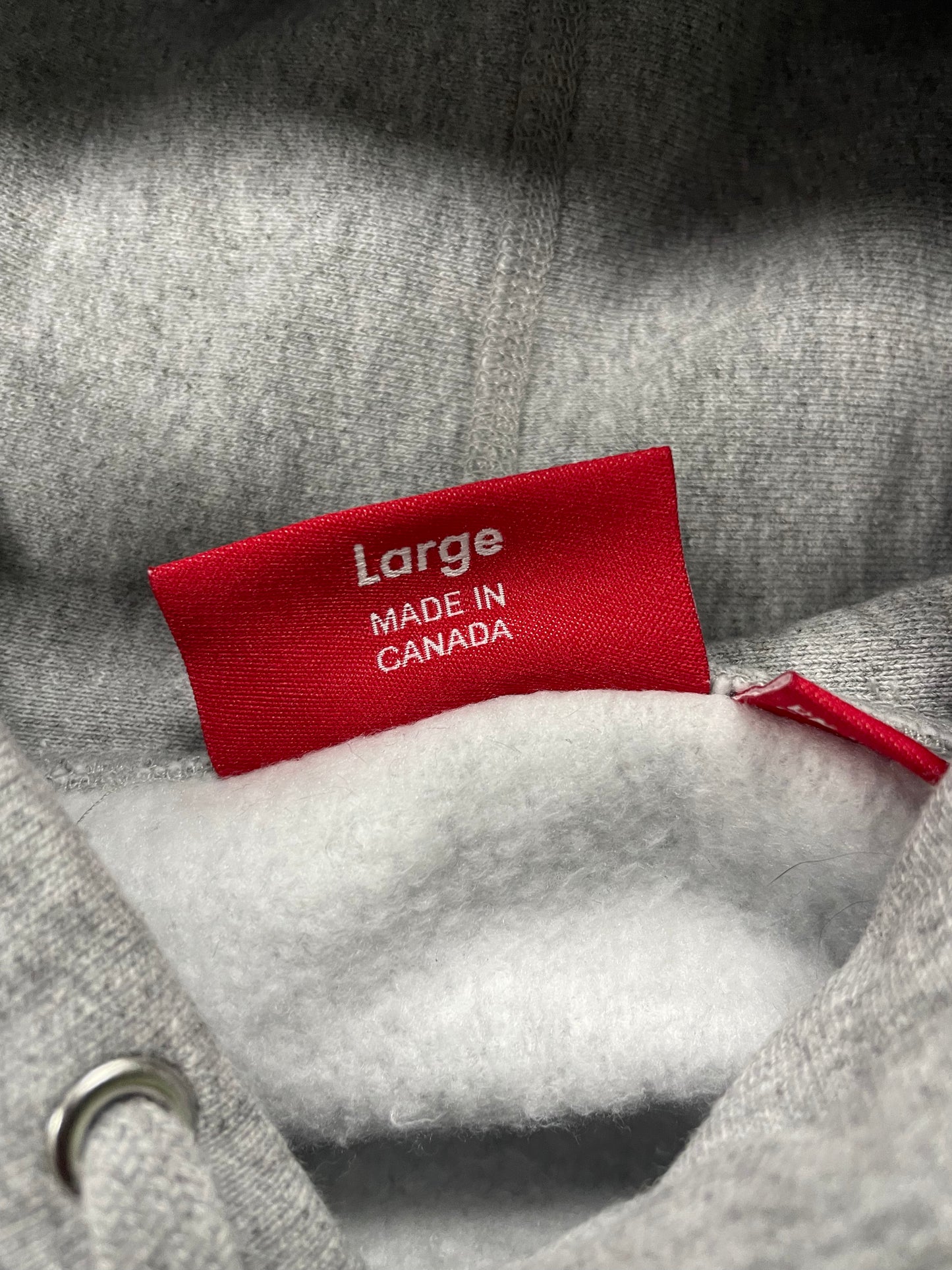 L-Supreme Box Logo Heather Grey Hoodie