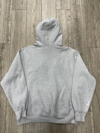 L-Supreme Box Logo Heather Grey Hoodie