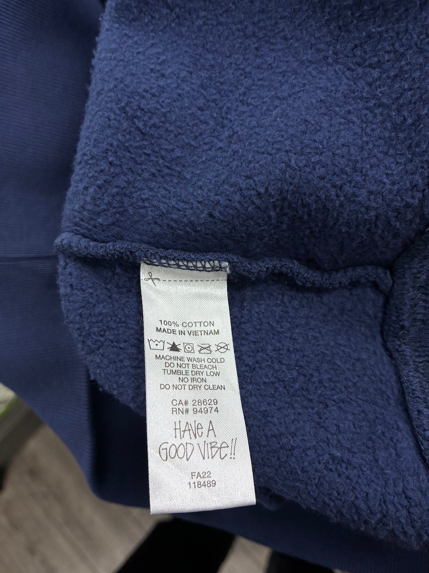 M - Stussy Sport Navy Fleece Vest