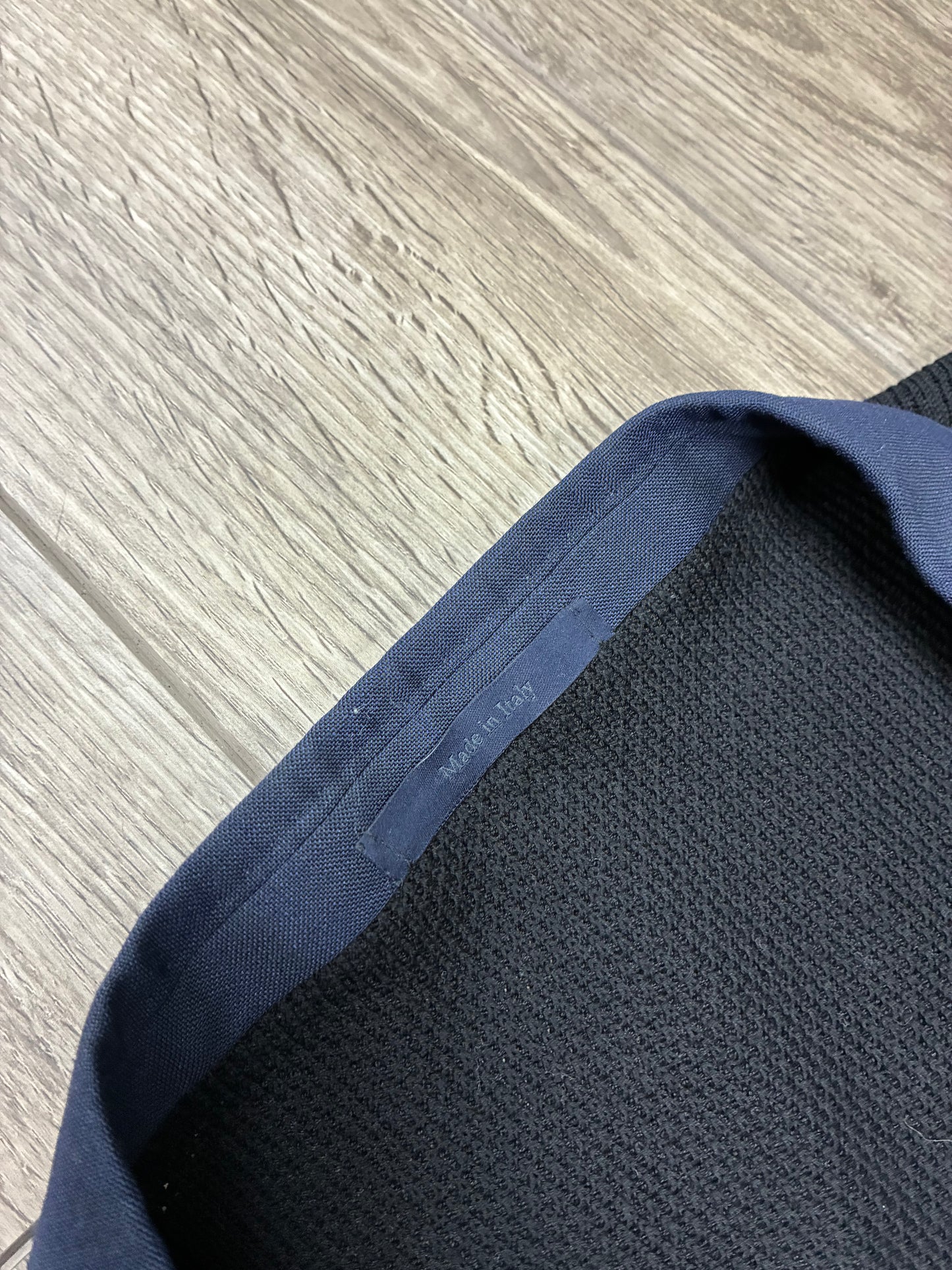 54/M - Lanvin Hybrid Knit Navy Blazer Jacket
