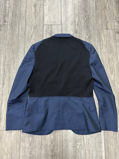 54/M - Lanvin Hybrid Knit Navy Blazer Jacket