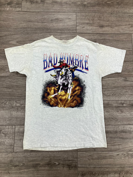 Vintage 1996 Bad Hombre Bull Riding Tee Size M