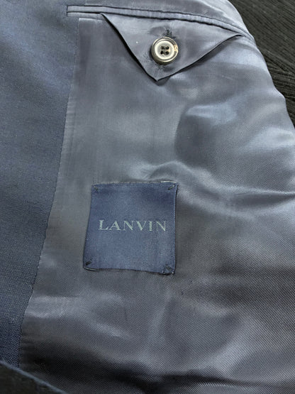 54/M - Lanvin Hybrid Knit Navy Blazer Jacket