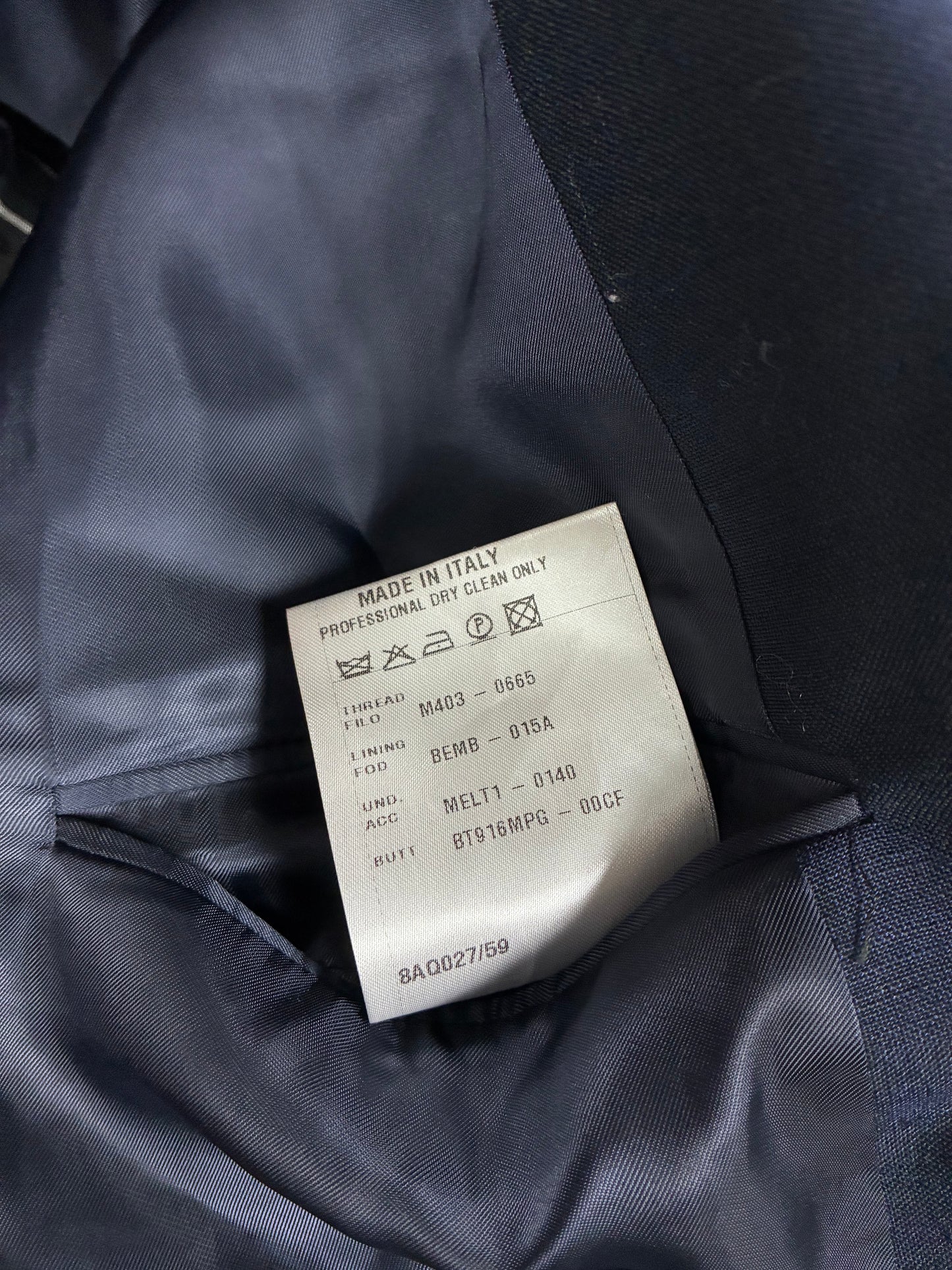 54/M - Lanvin Hybrid Knit Navy Blazer Jacket