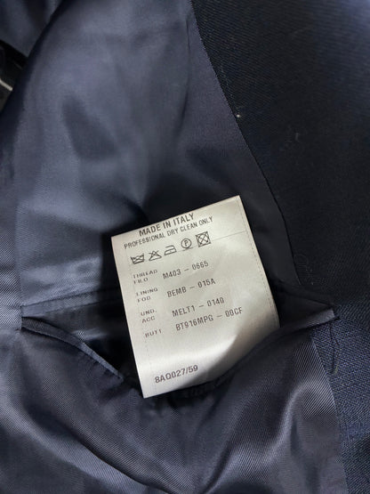 54/M - Lanvin Hybrid Knit Navy Blazer Jacket