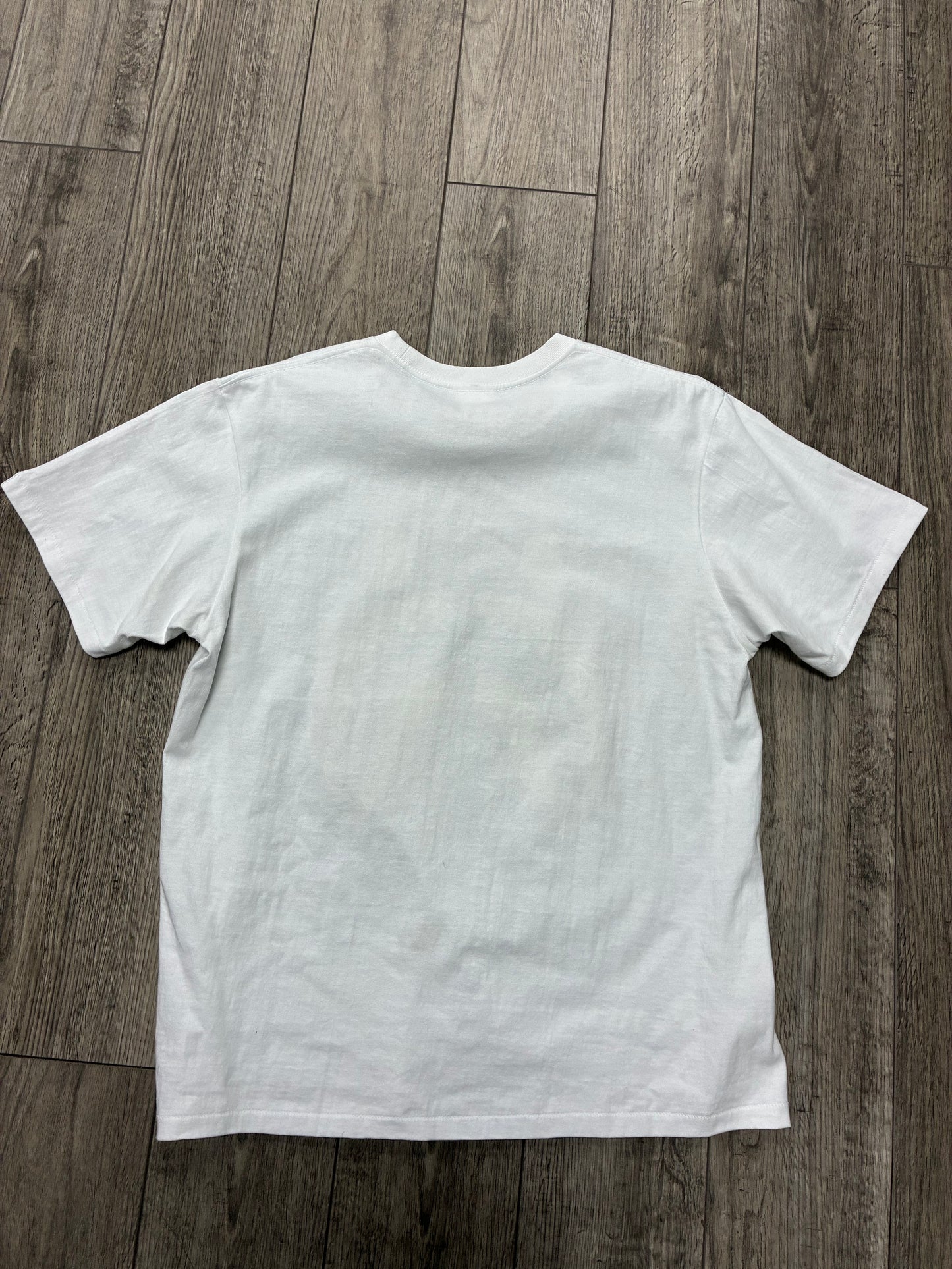 L - Bape Tie Dye Shark Face White T-Shirt