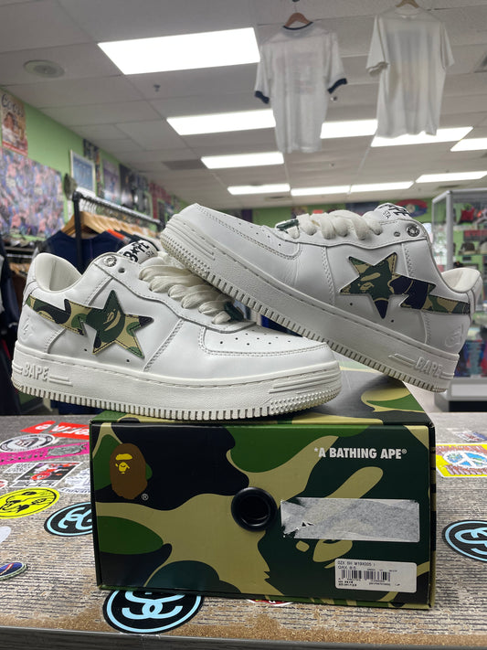 8.5-Bapesta ABC bape Camo White
