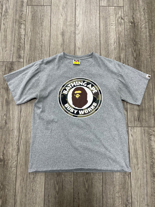 L-Bape A Bathing Ape Busy Works Grey tee