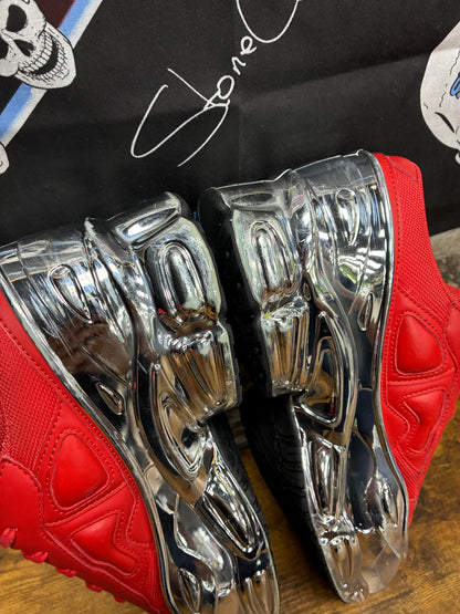 9 - Adidas Ozweego Raf Simons Red Silver Metallic