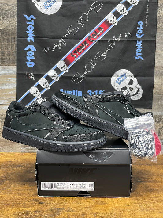 7.5-Air Jordan 1 Low Travis Scott Black Phantom