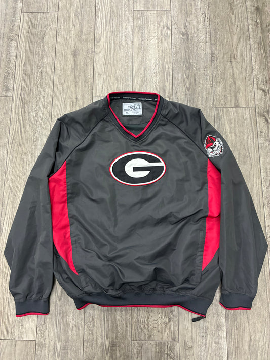 XL - Vintage Campus Heritage Georgia Bulldogs Windbreaker Pullover