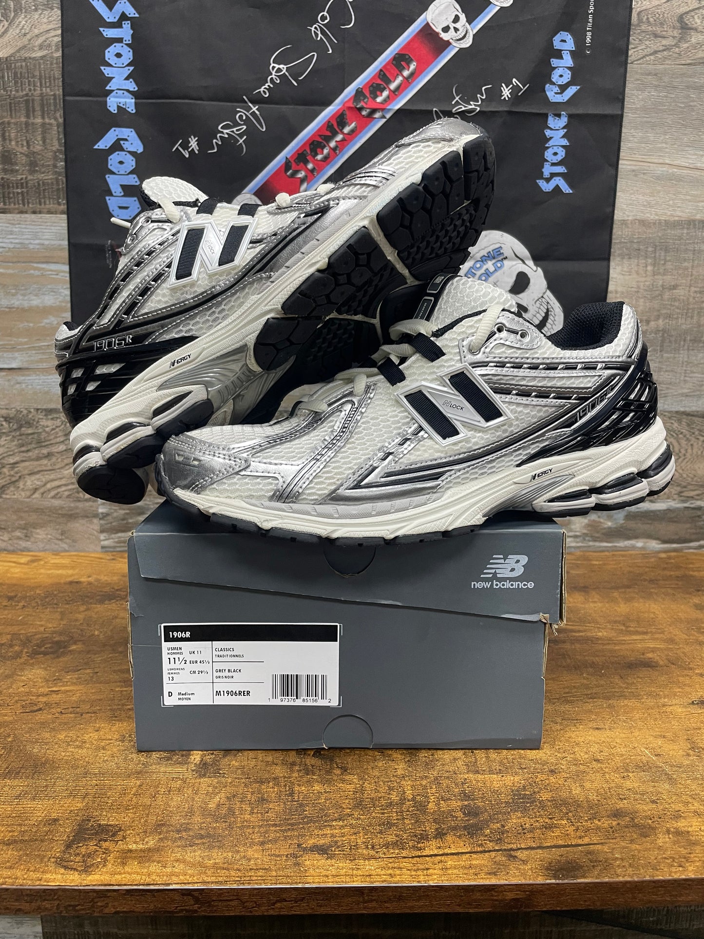 11.5-New Balance 1906R Silver Black