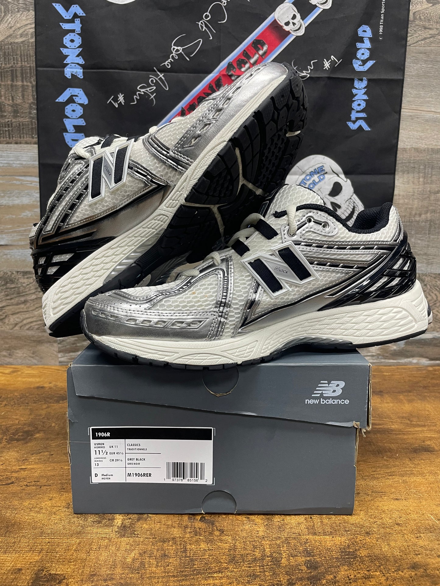 11.5-New Balance 1906R Silver Black