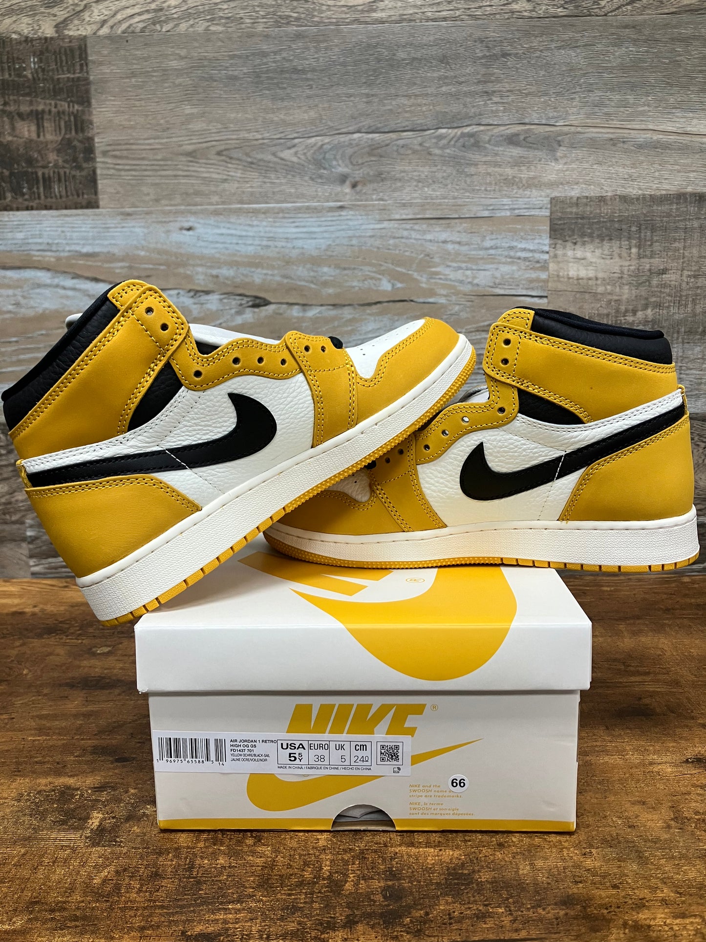 5.5Y-Air Jordan 1 High yellow ochre