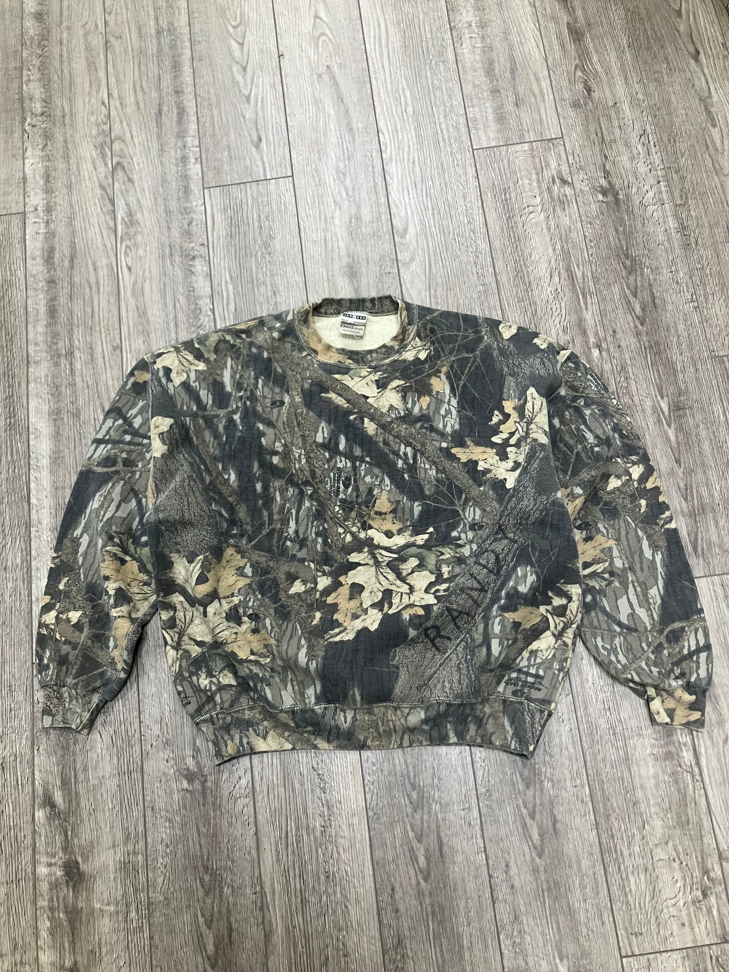 2XL-Jerzees Outdoors Vintage Camo Crewneck