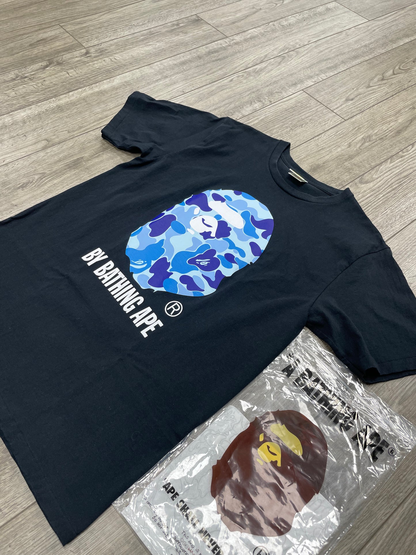 XL-Bape Blue Camo Ape Head Tee