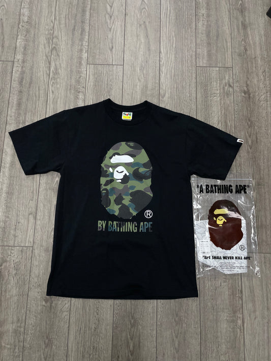 XL-Bape 1st Camo Green Ape Head Tee