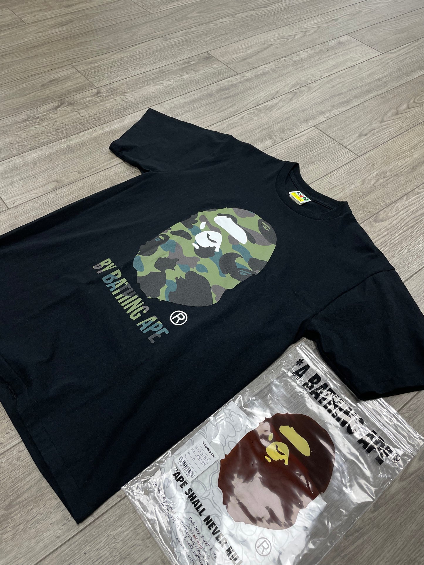 XL-Bape 1st Camo Green Ape Head Tee