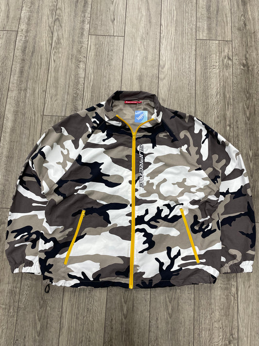 L-Supreme Snow Camo Contrast Zip Track Jacket