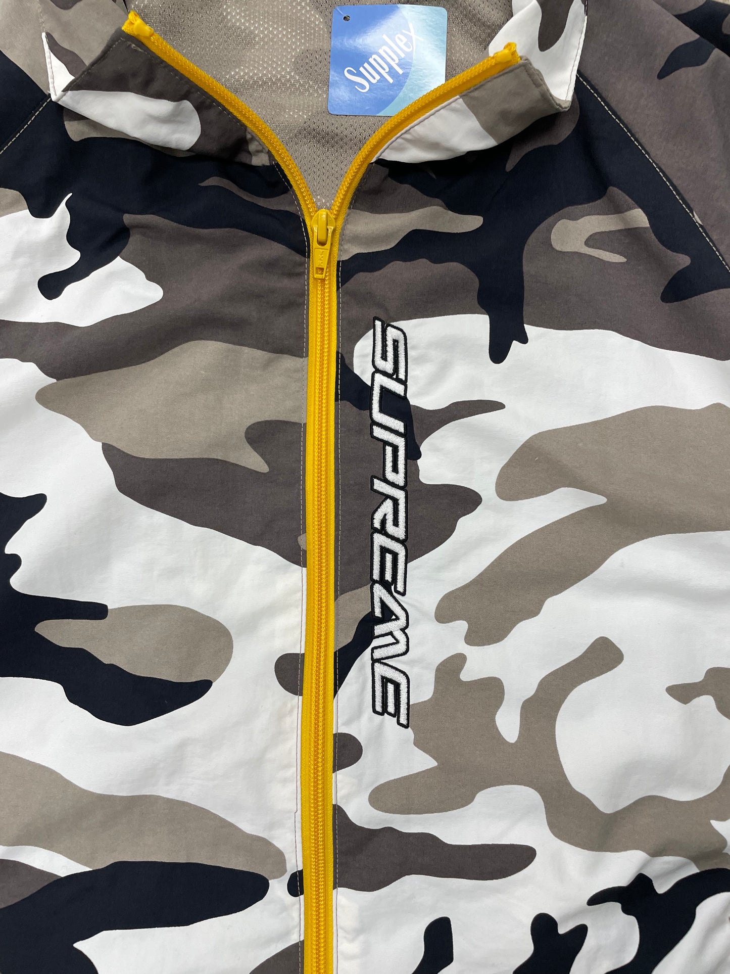 L-Supreme Snow Camo Contrast Zip Track Jacket